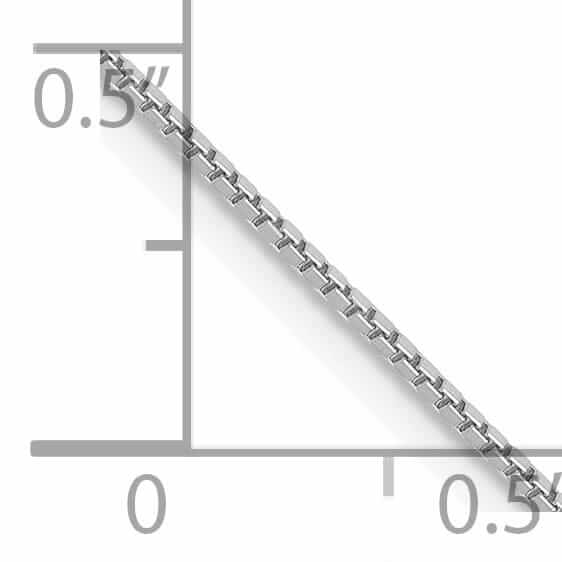 Lovely Rita's Chains 10k White Gold Box Chain .90MM