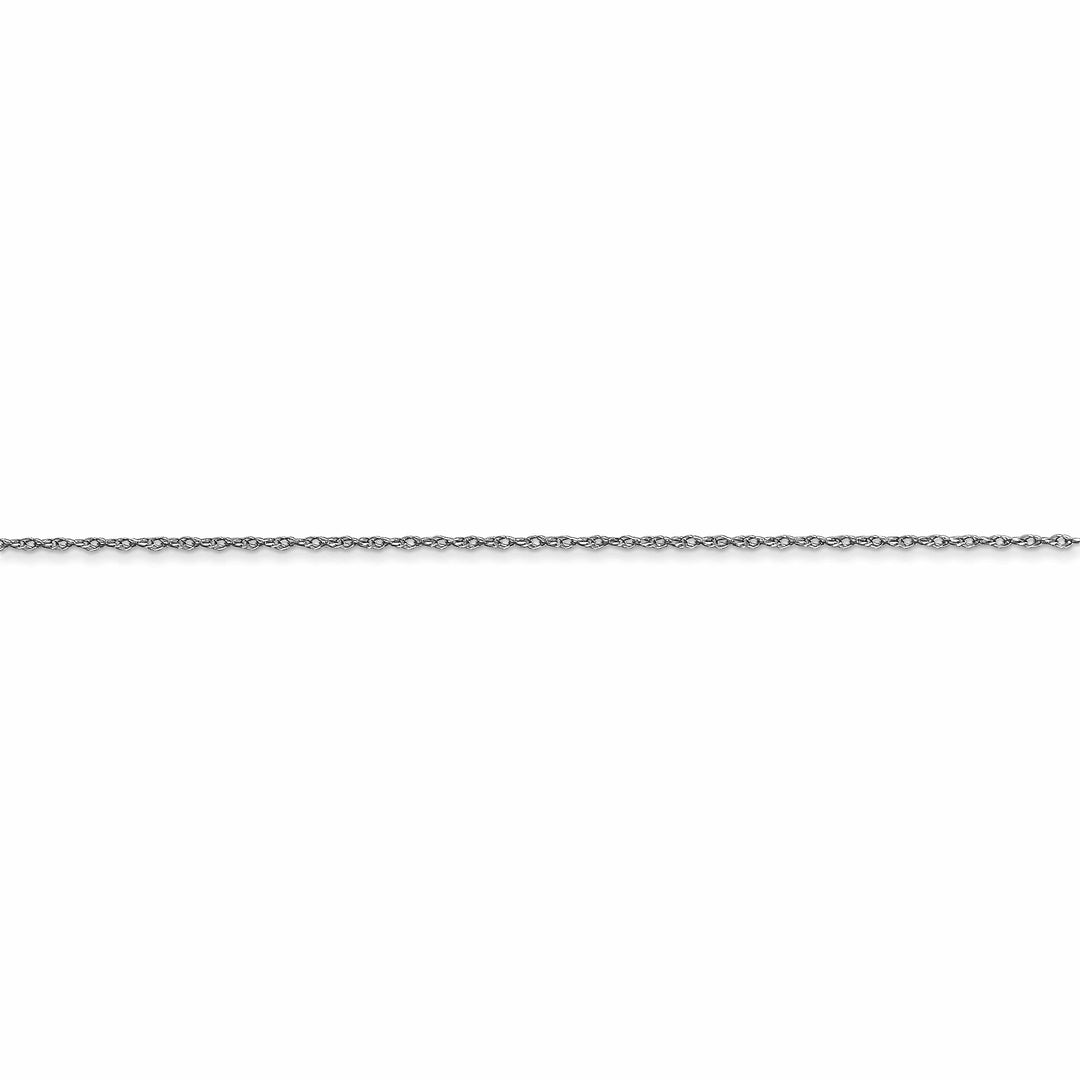 Lovely Rita's Chains 10k White Gold Carded Cable Rope Chain 0.5MM Thickness