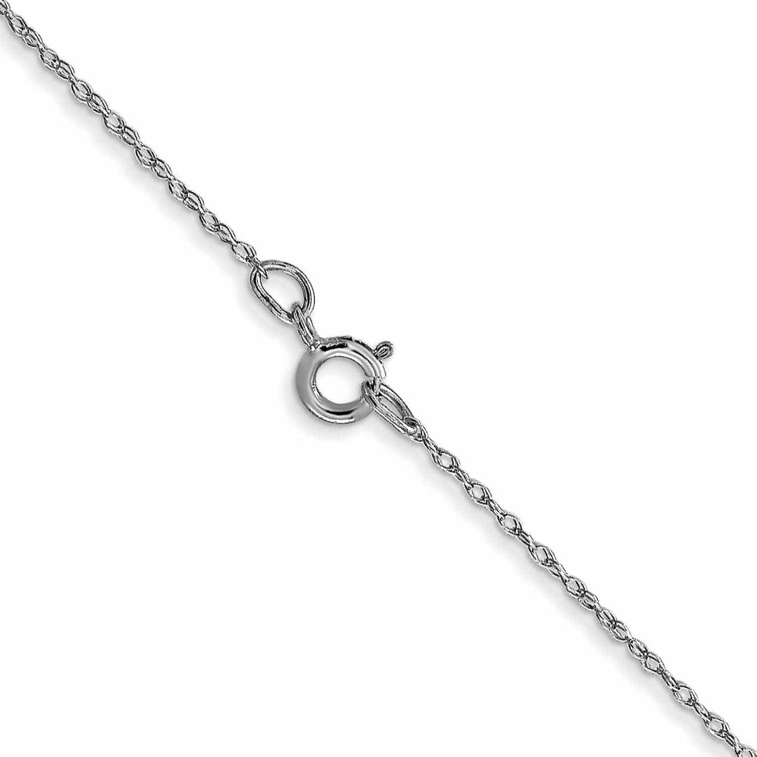 Lovely Rita's Chains 10k White Gold Carded Cable Rope Chain 0.5MM Thickness