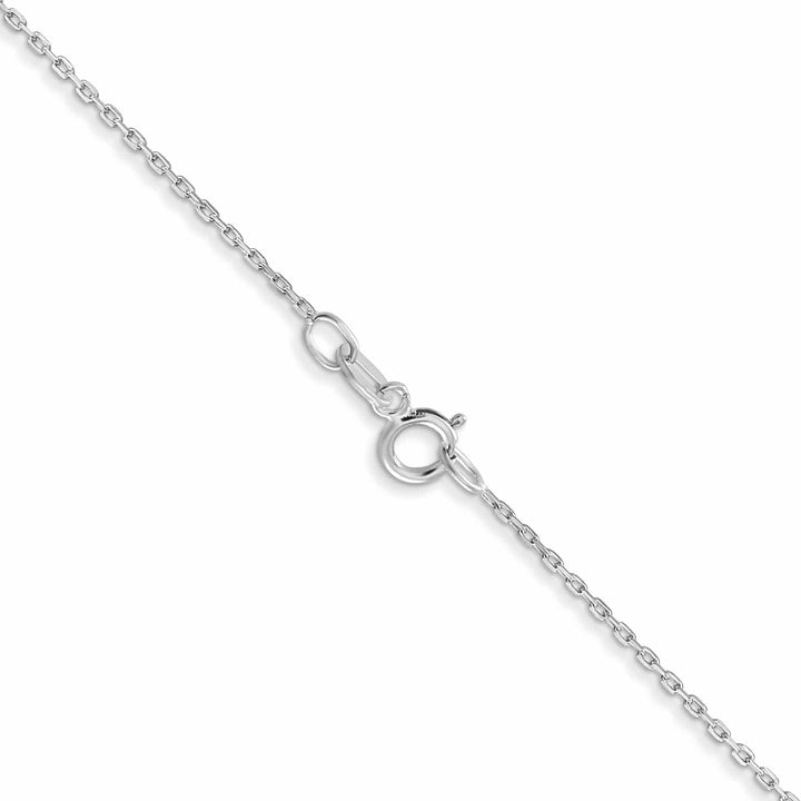 Lovely Rita's Chains 10k White Gold Diamond Cut Cable Chain .8MM