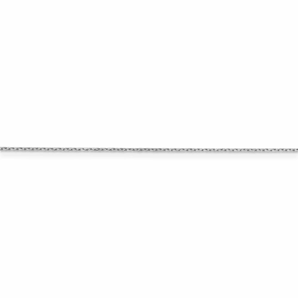 Lovely Rita's Chains 10k White Gold Diamond Cut Cable Chain .8MM