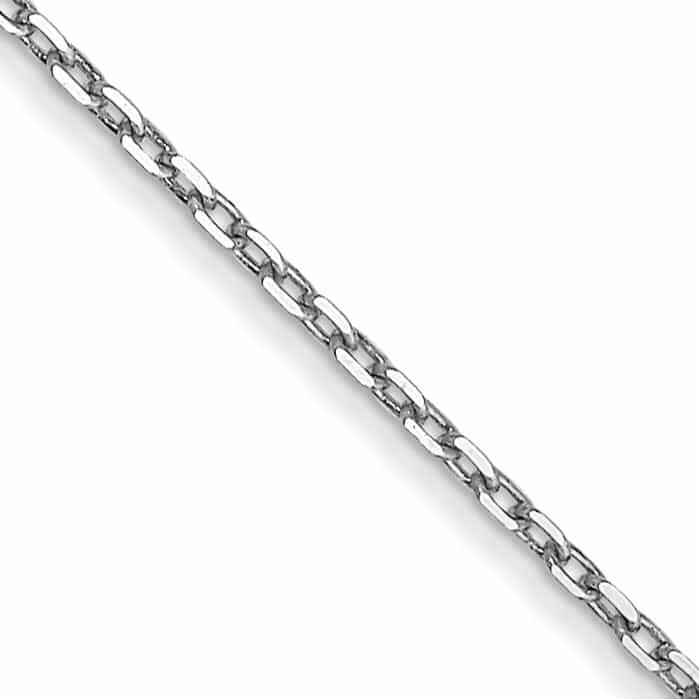 Lovely Rita's Chains 10k White Gold Diamond Cut Cable Chain .8MM