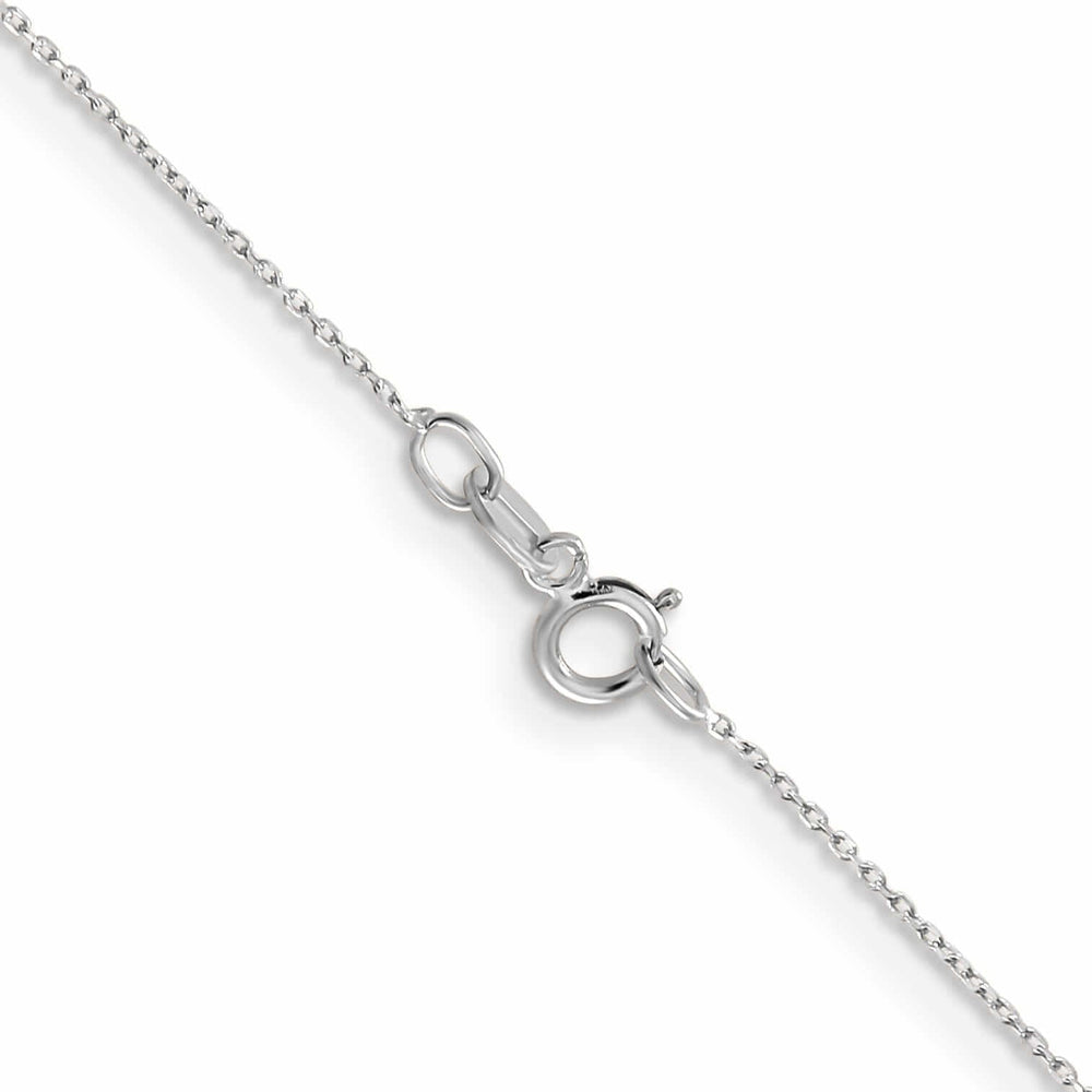 Lovely Rita's Chains 10k White Gold Solid Diamond Cut Cable Chain .05MM wide