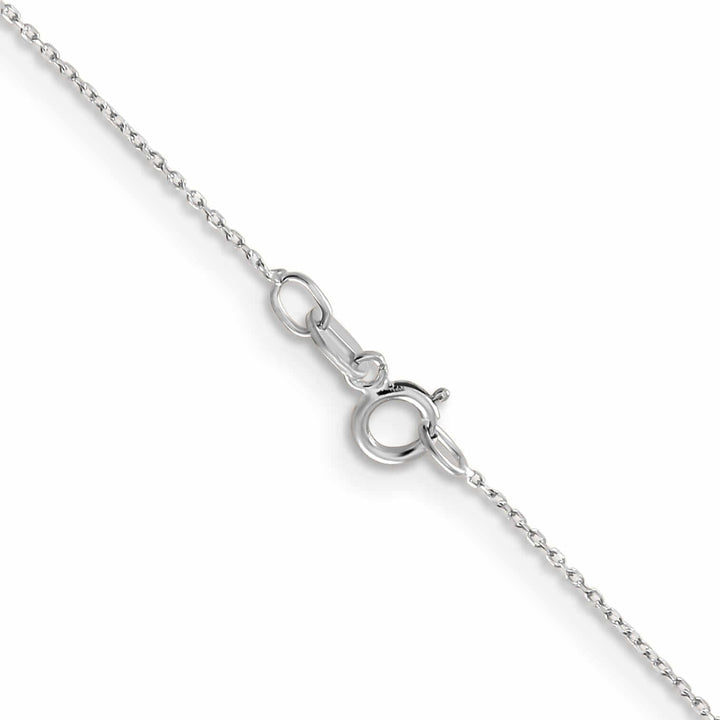 Lovely Rita's Chains 10k White Gold Solid Diamond Cut Cable Chain .05MM wide