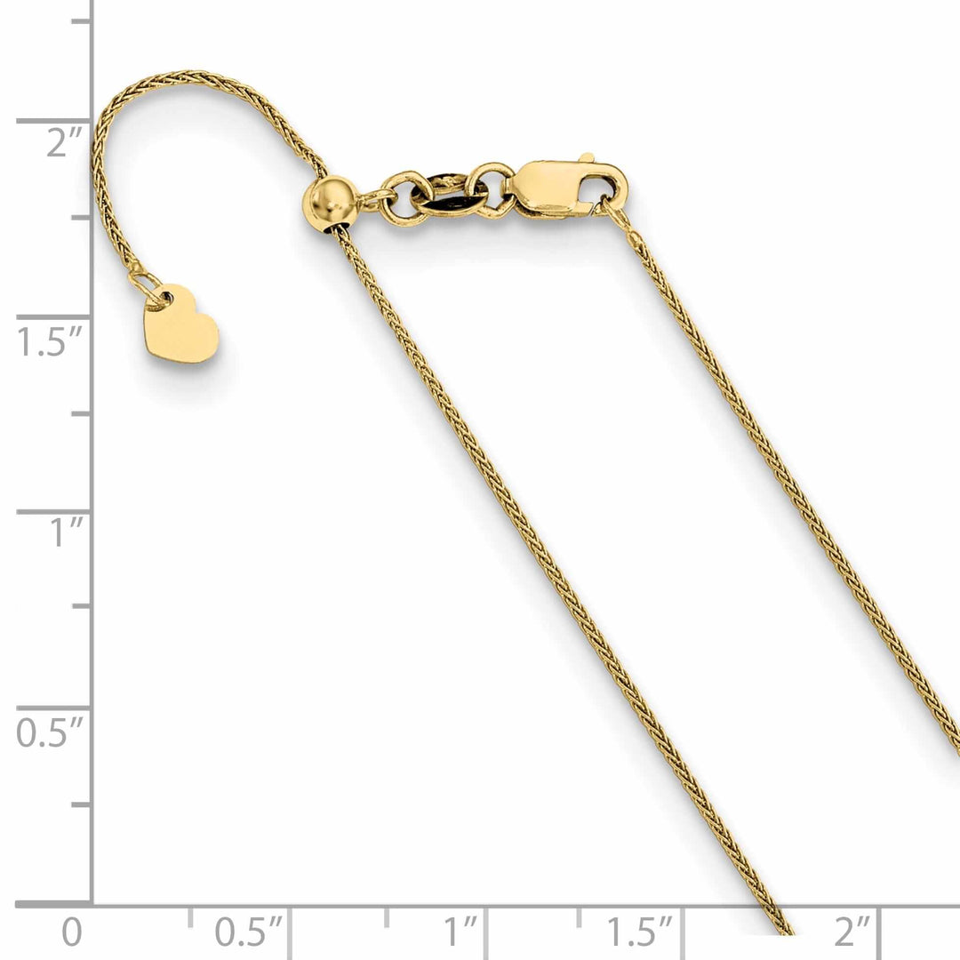 Lovely Rita's Chains 10k Yellow Gold 0.8 mm Adjustable Wheat Chain