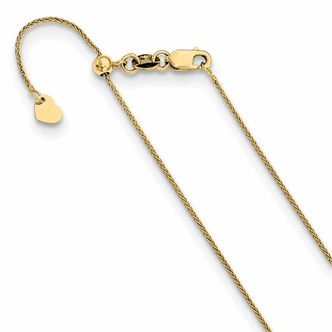 Lovely Rita's Chains 10k Yellow Gold 0.8 mm Adjustable Wheat Chain