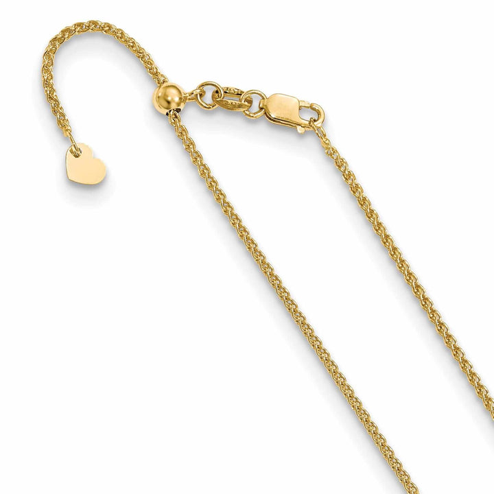 Lovely Rita's Chains 10k Yellow Gold 1.35 mm Adjustable Wheat Chain