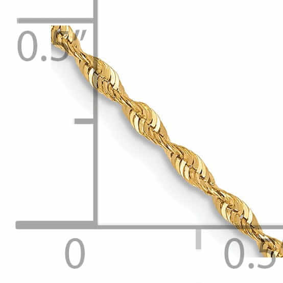 Lovely Rita's Chains 10k Yellow Gold 1.5m D.C Lightweight Rope Chain