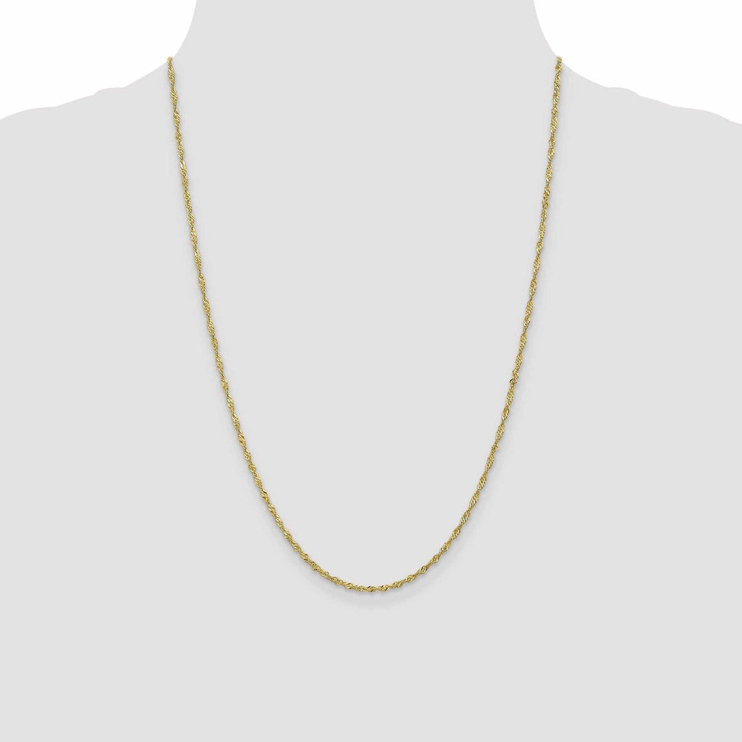 Lovely Rita's Chains 10k Yellow Gold 1.7 mm Sparkle Singapore Chain