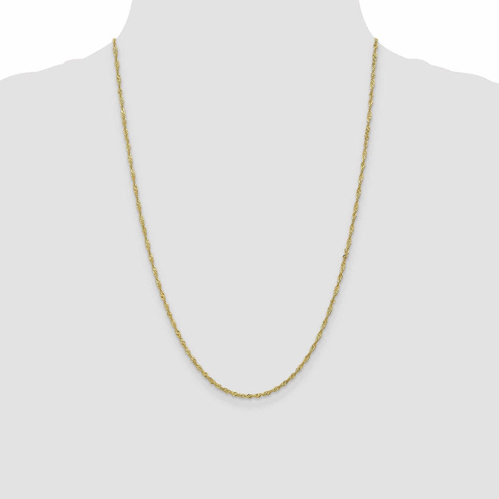Lovely Rita's Chains 10k Yellow Gold 1.7 mm Sparkle Singapore Chain