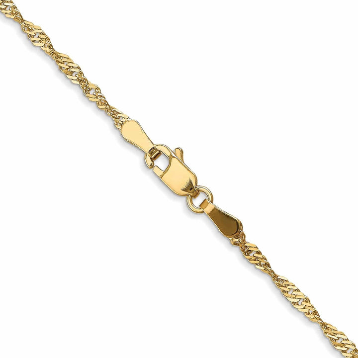 Lovely Rita's Chains 10k Yellow Gold 1.7 mm Sparkle Singapore Chain