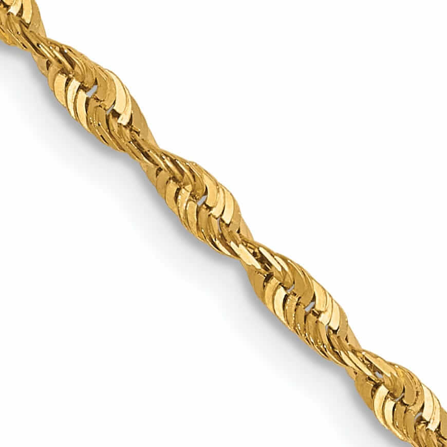 Lovely Rita's Chains 10k Yellow Gold 1.8m D.C Lightweight Rope Chain