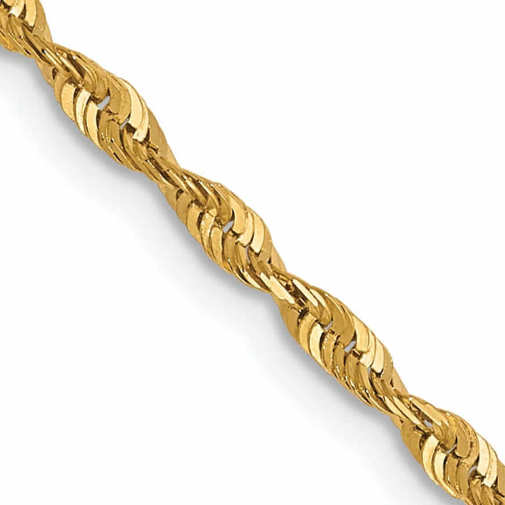 Lovely Rita's Chains 10k Yellow Gold 1.8m D.C Lightweight Rope Chain