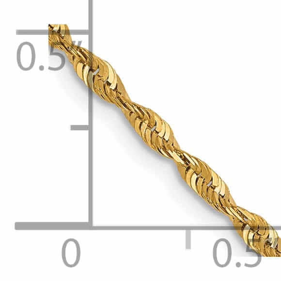 Lovely Rita's Chains 10k Yellow Gold 1.8mm D.C Lightweight Rop