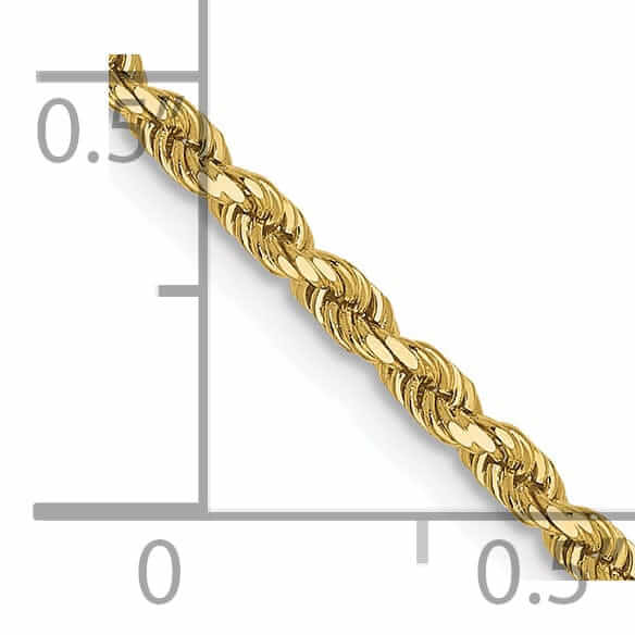 Lovely Rita's Chains 10k Yellow Gold 2.00mm D.C Rope Chain