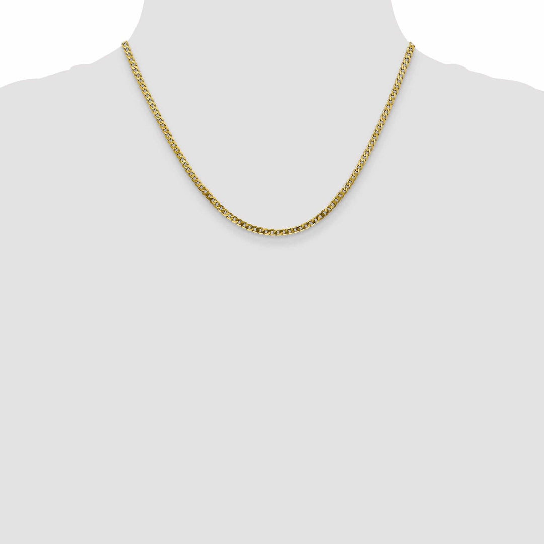 Lovely Rita's Chains 10k Yellow Gold 2.4mm Flat Beveled Curb Chain