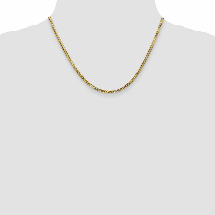Lovely Rita's Chains 10k Yellow Gold 2.4mm Flat Beveled Curb Chain
