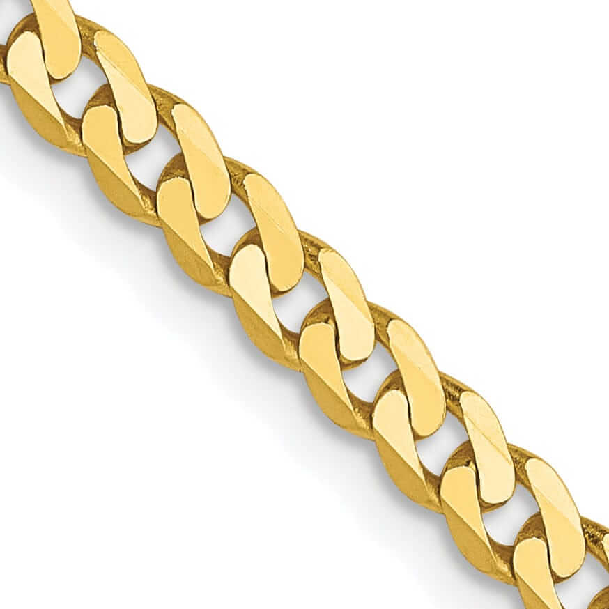 Lovely Rita's Chains 10k Yellow Gold 2.4mm Flat Beveled Curb Chain