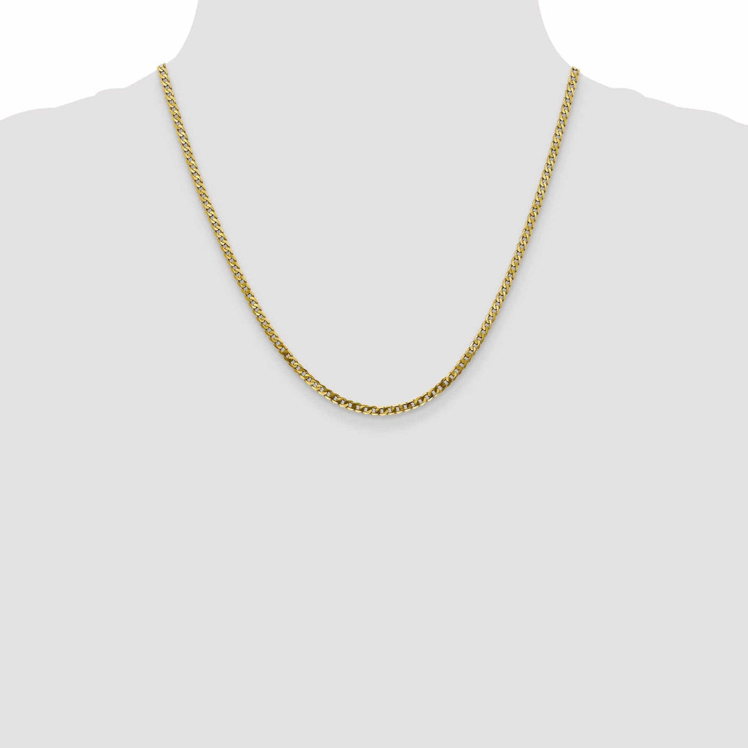 Lovely Rita's Chains 10k Yellow Gold 2.4mm Flat Beveled Curb Chain