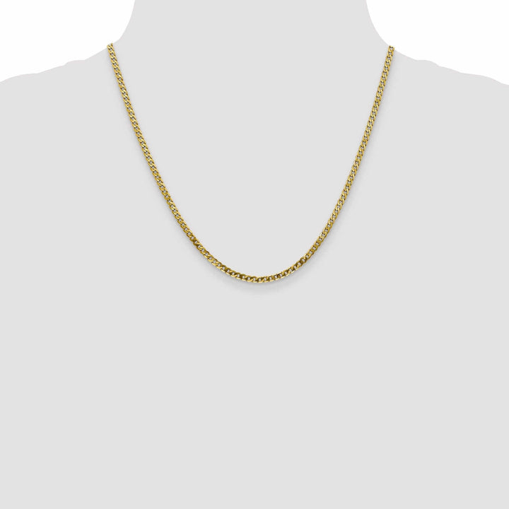 Lovely Rita's Chains 10k Yellow Gold 2.4mm Flat Beveled Curb Chain
