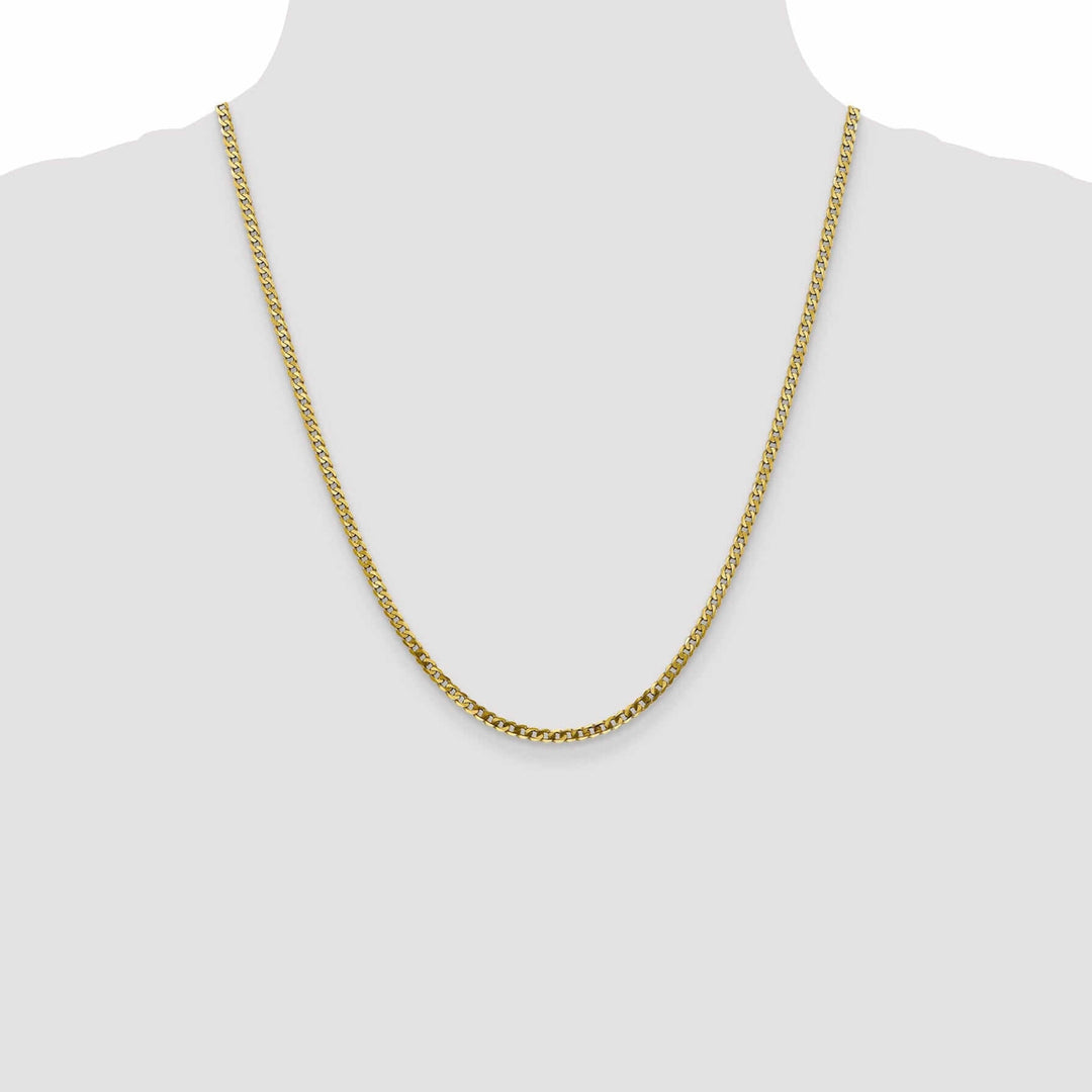 Lovely Rita's Chains 10k Yellow Gold 2.4mm Flat Beveled Curb Chain