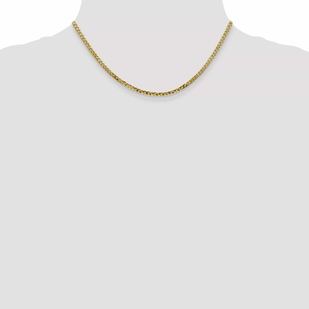 Lovely Rita's Chains 10k Yellow Gold 2.4mm Flat Beveled Curb Chain
