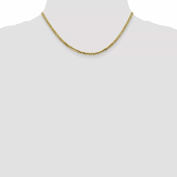 Lovely Rita's Chains 10k Yellow Gold 2.4mm Flat Beveled Curb Chain