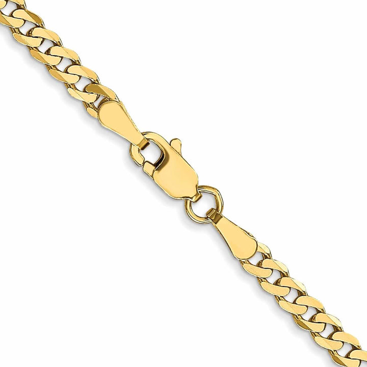Lovely Rita's Chains 10k Yellow Gold 2.4mm Flat Beveled Curb Chain