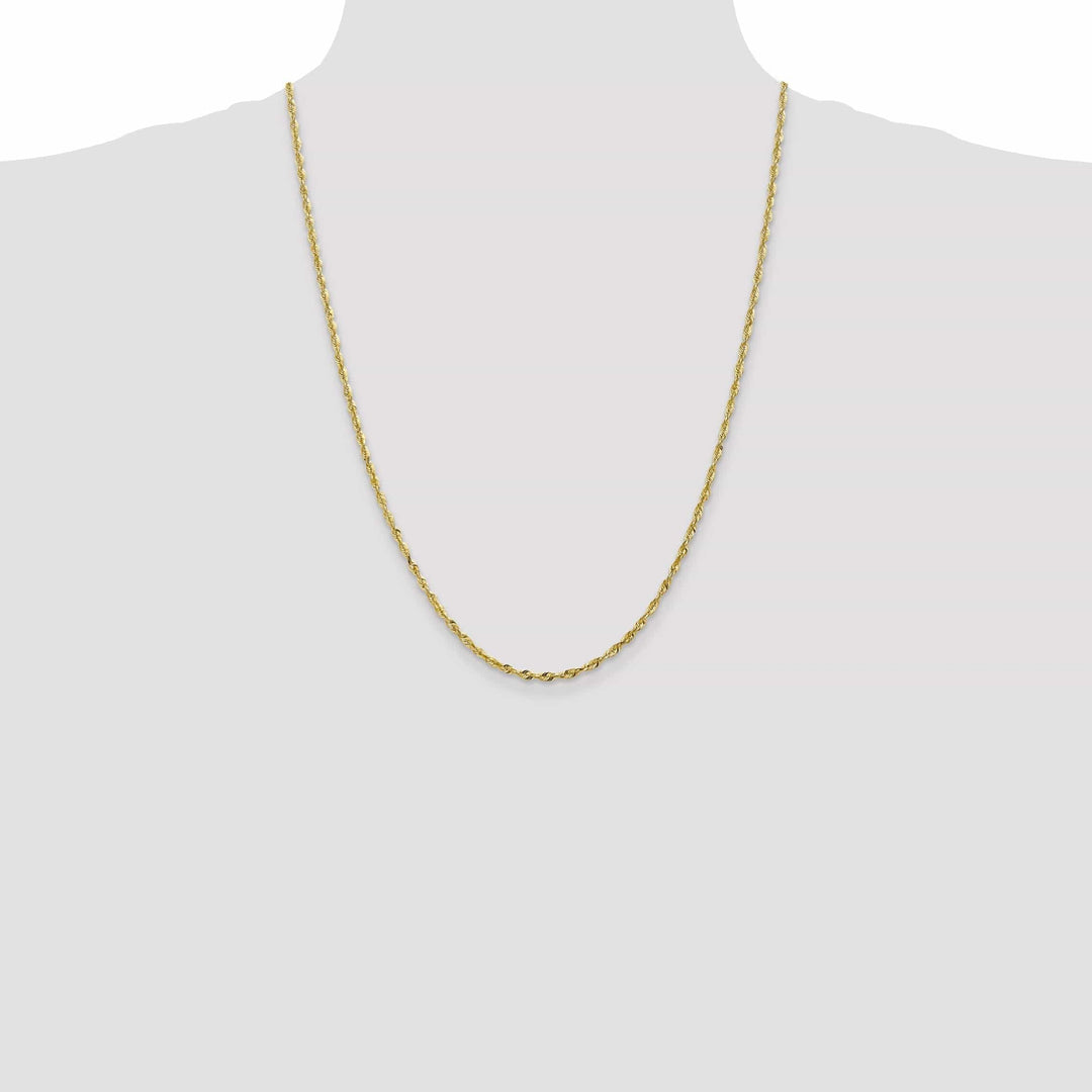 Lovely Rita's Chains 10k Yellow Gold 2.5m D.C Lightweight Rope Chain