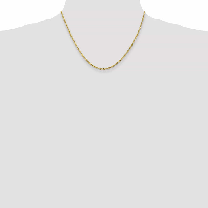 Lovely Rita's Chains 10k Yellow Gold 2.5m D.C Lightweight Rope Chain