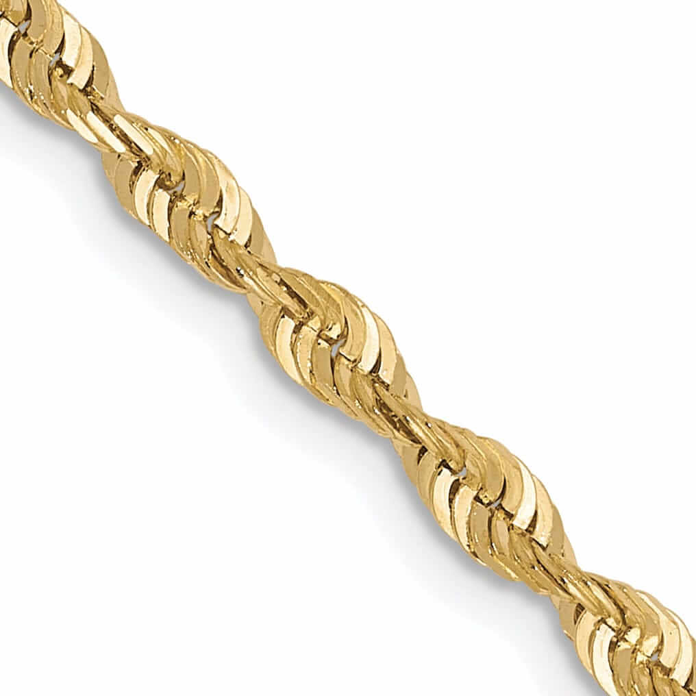 Lovely Rita's Chains 10k Yellow Gold 2.5m D.C Lightweight Rope Chain
