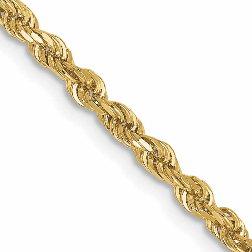Lovely Rita's Chains 10k Yellow Gold 2.5mm D.C Rope Chain