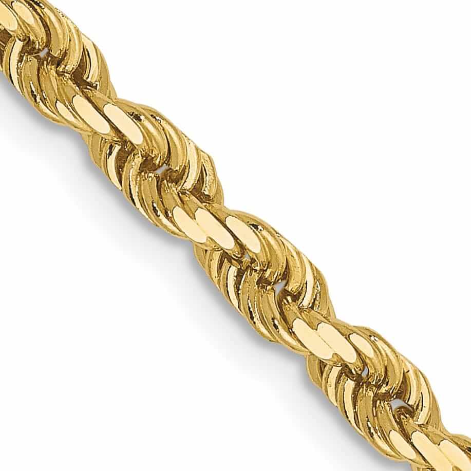 Lovely Rita's Chains 10k Yellow Gold 3.00mm D.C Rope Chain