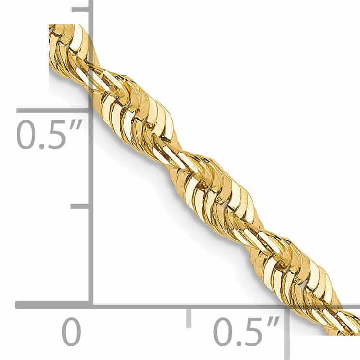 Lovely Rita's Chains 10k Yellow Gold 3.5m D.C Lightweight Rope Chain