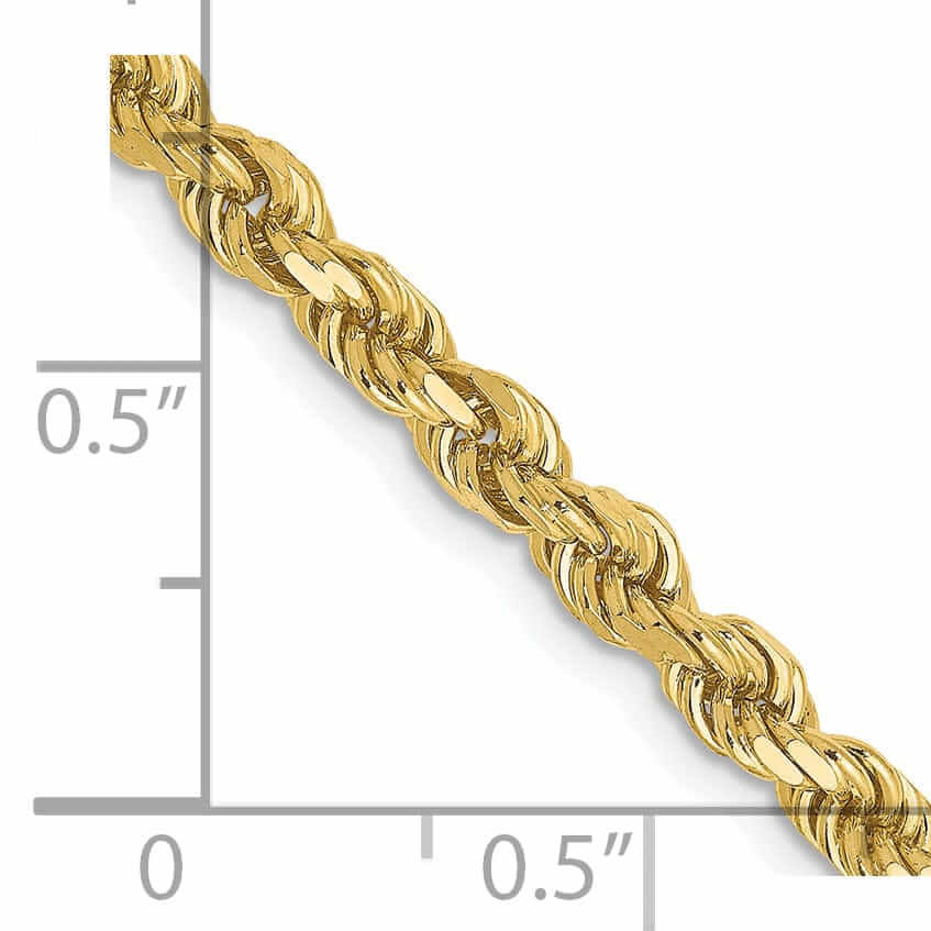 Lovely Rita's Chains 10k Yellow Gold 3.5mm D.C Rope Chain