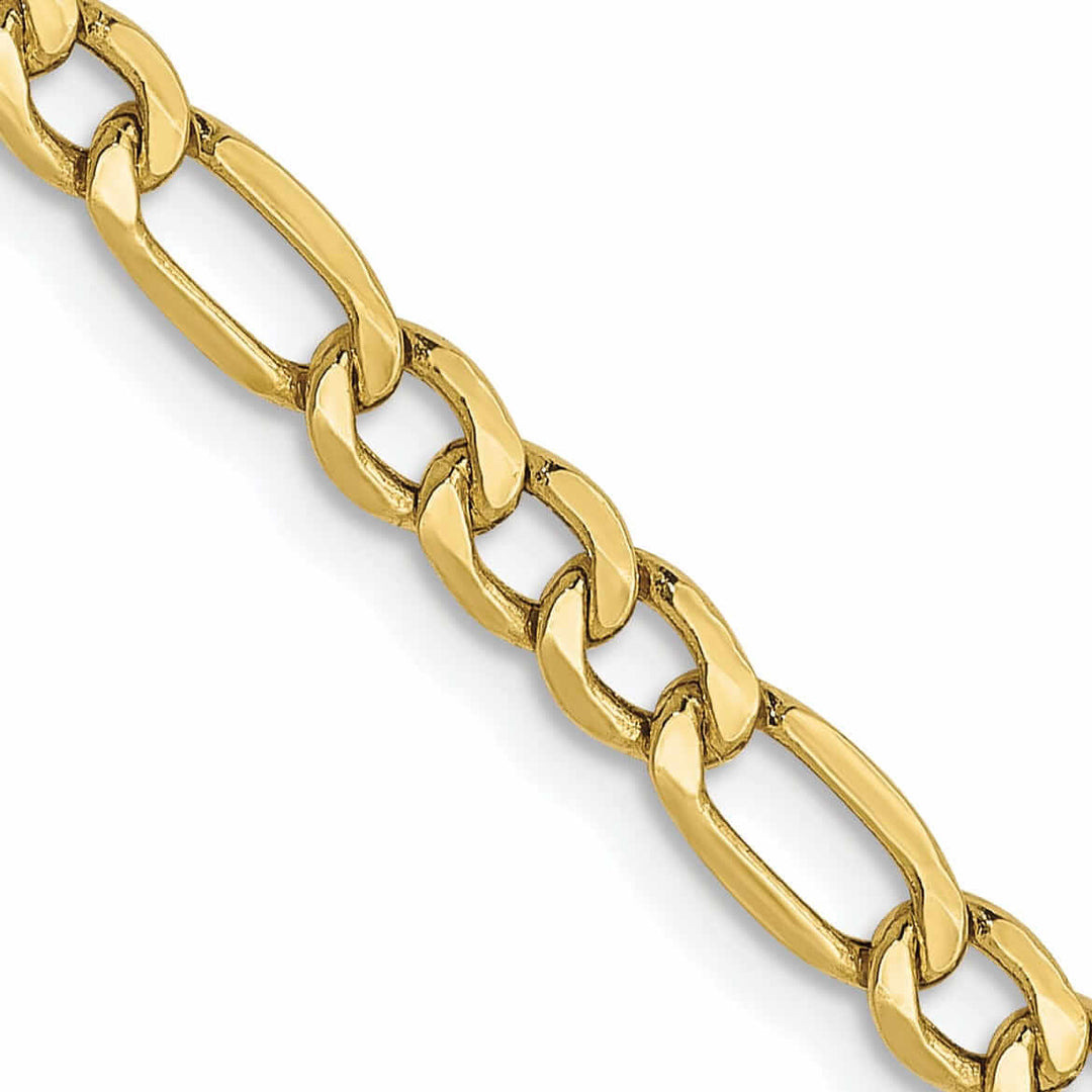 Lovely Rita's Chains 10k Yellow Gold 3.5mm Semi-Solid Figaro Chain