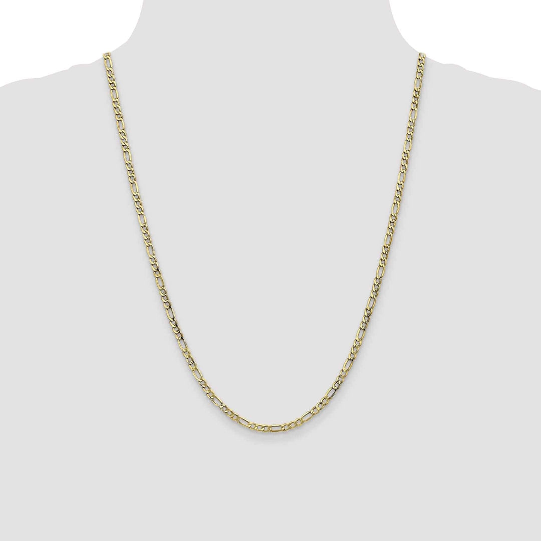 Lovely Rita's Chains 10k Yellow Gold 3.5mm Semi-Solid Figaro Chain