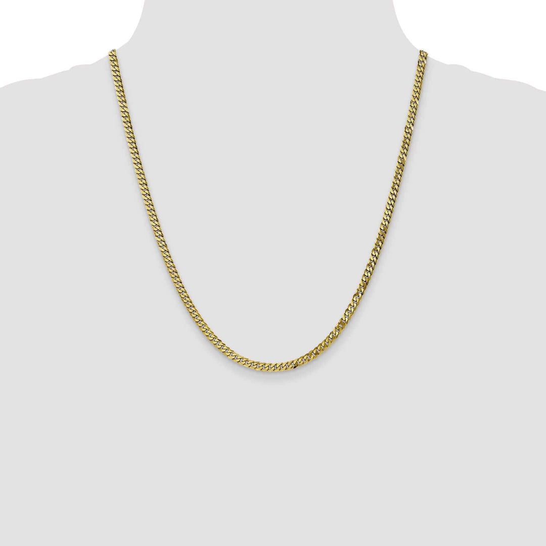 Lovely Rita's Chains 10k Yellow Gold 3.9mm Flat Beveled Curb Chain