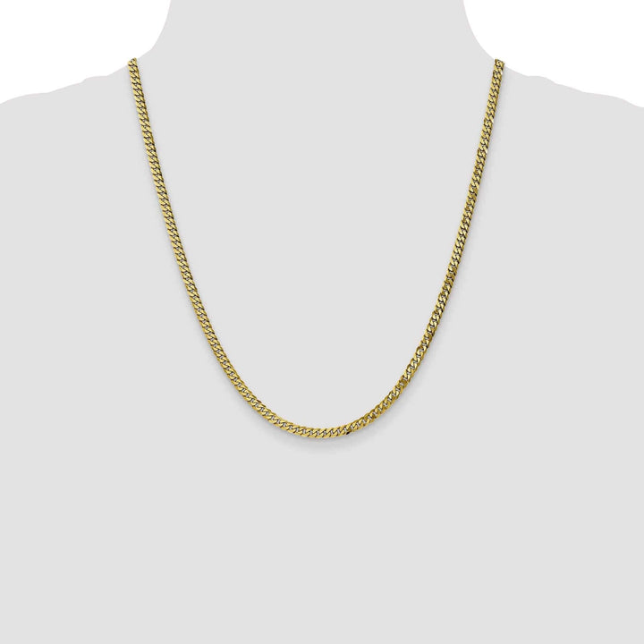 Lovely Rita's Chains 10k Yellow Gold 3.9mm Flat Beveled Curb Chain