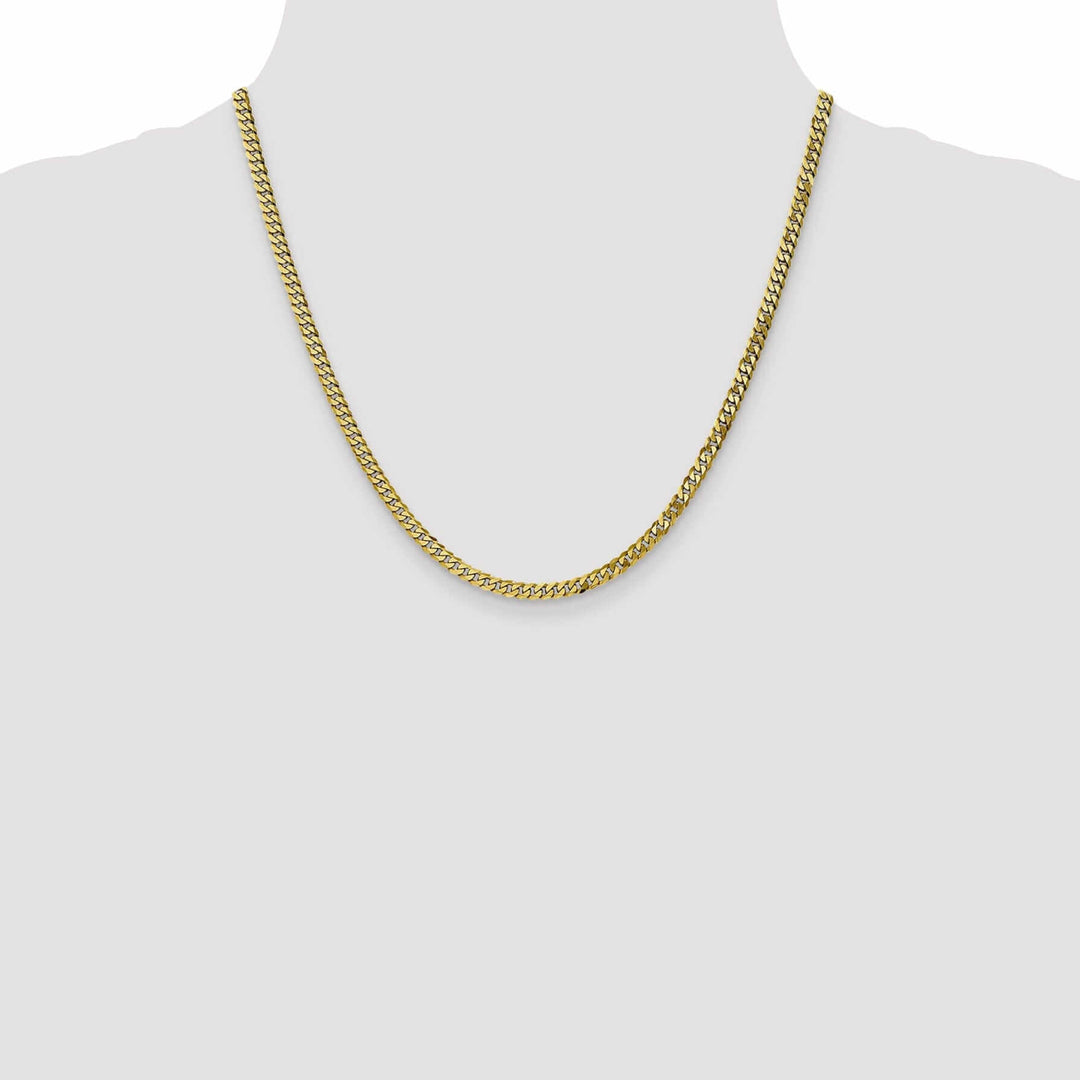 Lovely Rita's Chains 10k Yellow Gold 3.9mm Flat Beveled Curb Chain