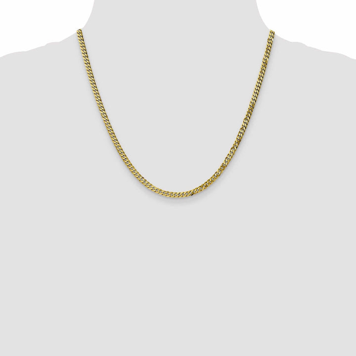 Lovely Rita's Chains 10k Yellow Gold 3.9mm Flat Beveled Curb Chain
