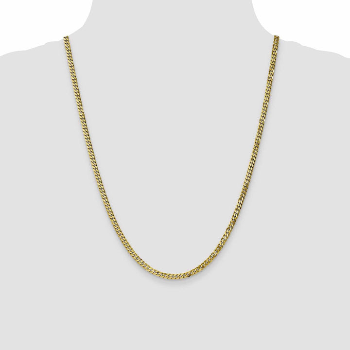Lovely Rita's Chains 10k Yellow Gold 3.9mm Flat Beveled Curb Chain