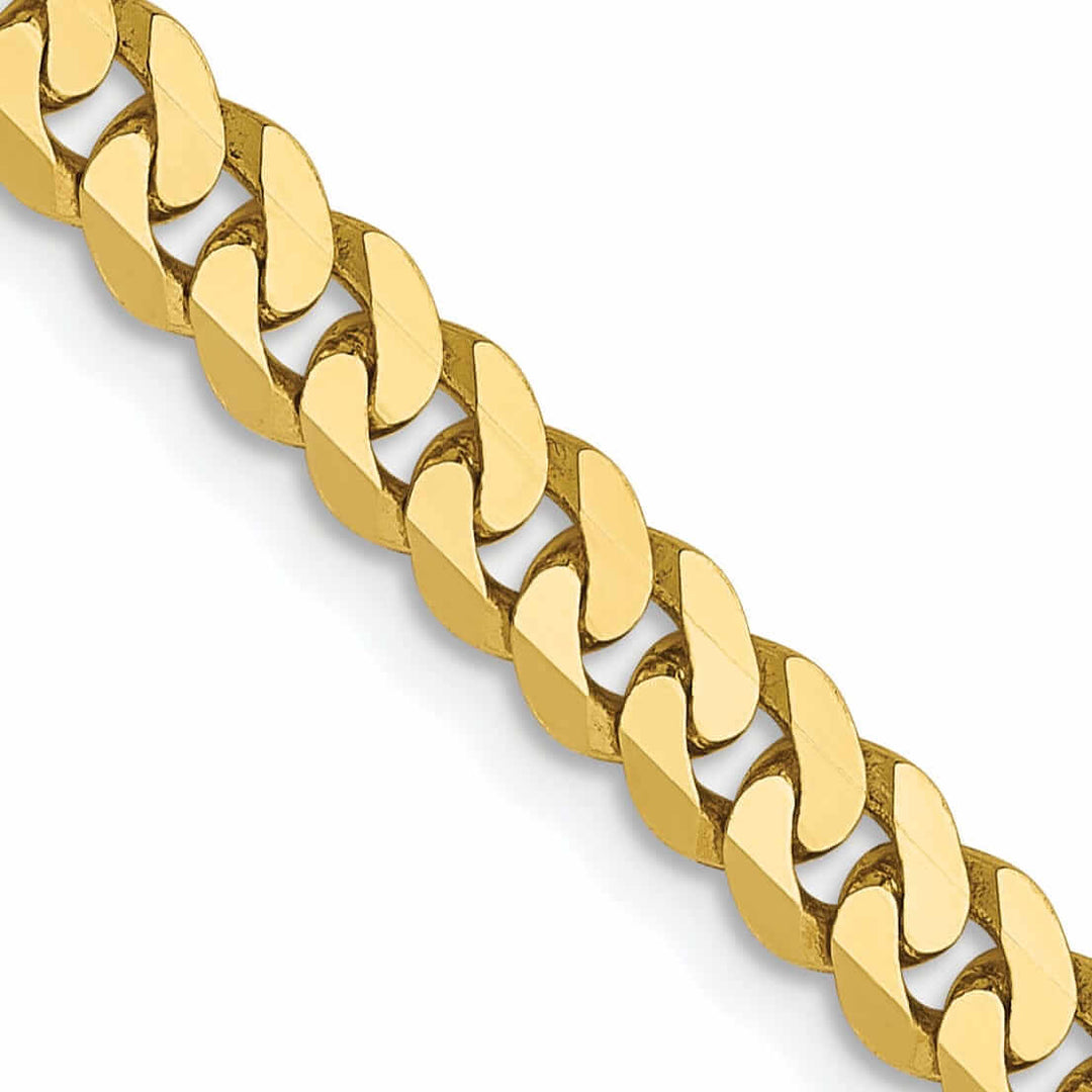 Lovely Rita's Chains 10k Yellow Gold 3.9mm Flat Beveled Curb Chain