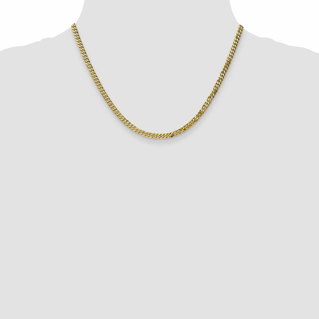 Lovely Rita's Chains 10k Yellow Gold 3.9mm Flat Beveled Curb Chain