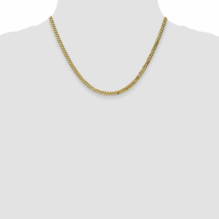 Lovely Rita's Chains 10k Yellow Gold 3.9mm Flat Beveled Curb Chain