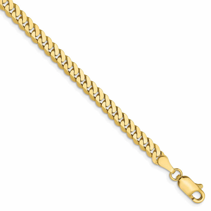 Lovely Rita's Chains 10k Yellow Gold 3.9mm Flat Beveled Curb Chain
