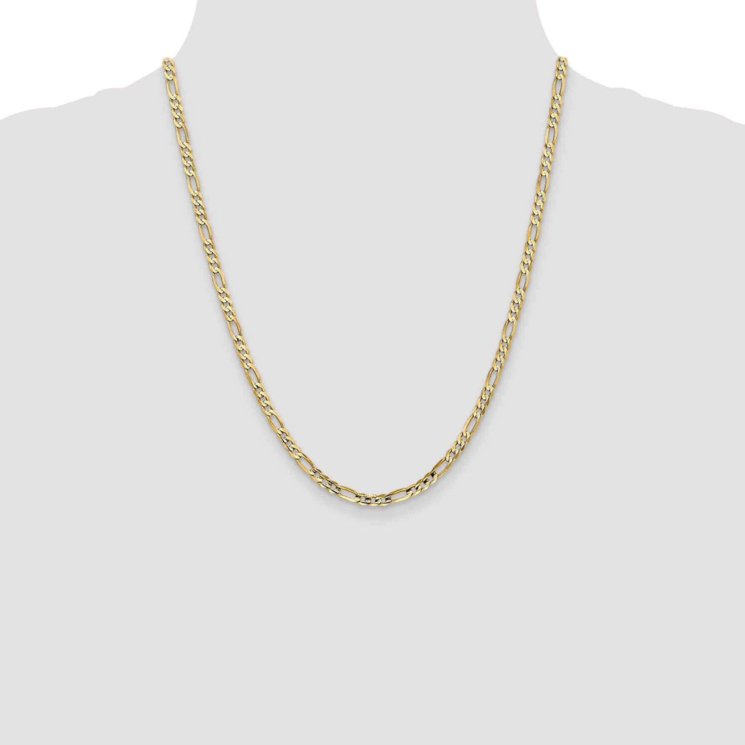 Lovely Rita's Chains 10k Yellow Gold 4.0mm Concave Figaro Chai