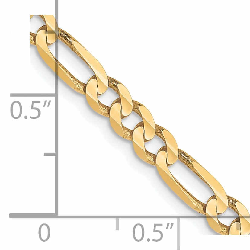 Lovely Rita's Chains 10k Yellow Gold 4.0mm Concave Figaro Chai