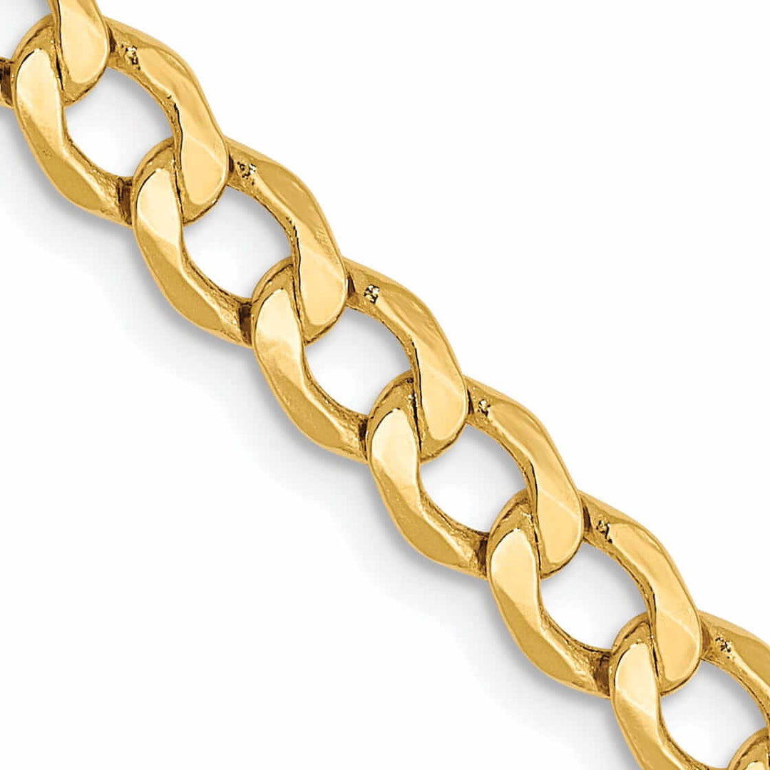 Lovely Rita's Chains 10k Yellow Gold 4.3mm SemiSolid Curb Link Chain