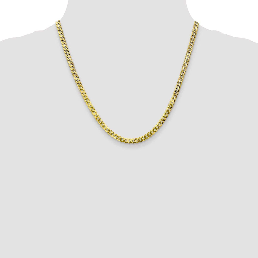 Lovely Rita's Chains 10k Yellow Gold 4.6mm Flat Beveled Curb Chain